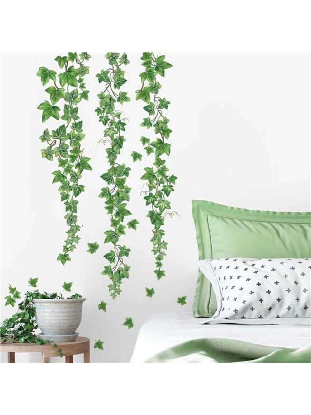 Hanging Vine Wall Decals Ivy Leaves Wall Stickers Bedroom Living Room Decor Art